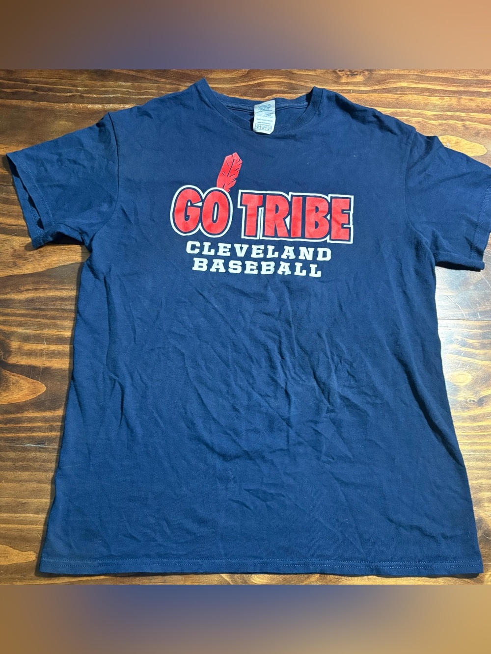Vintage Y2K Go Tribe Cleveland Baseball Tee Medium